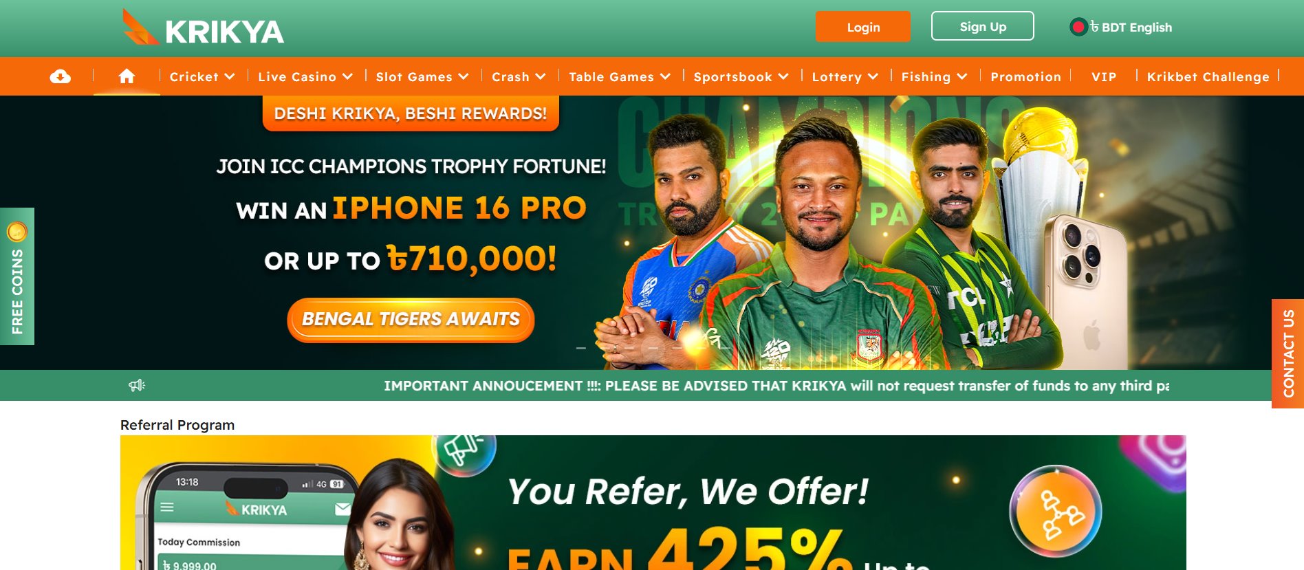 Krikya agent in Bangladesh